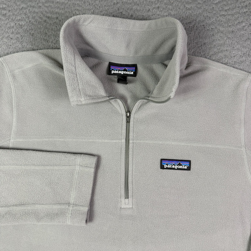 Patagonia Micro D Fleece 1/4 Zip Pullover Jacket Mens S Gray Long Sleeve 2025